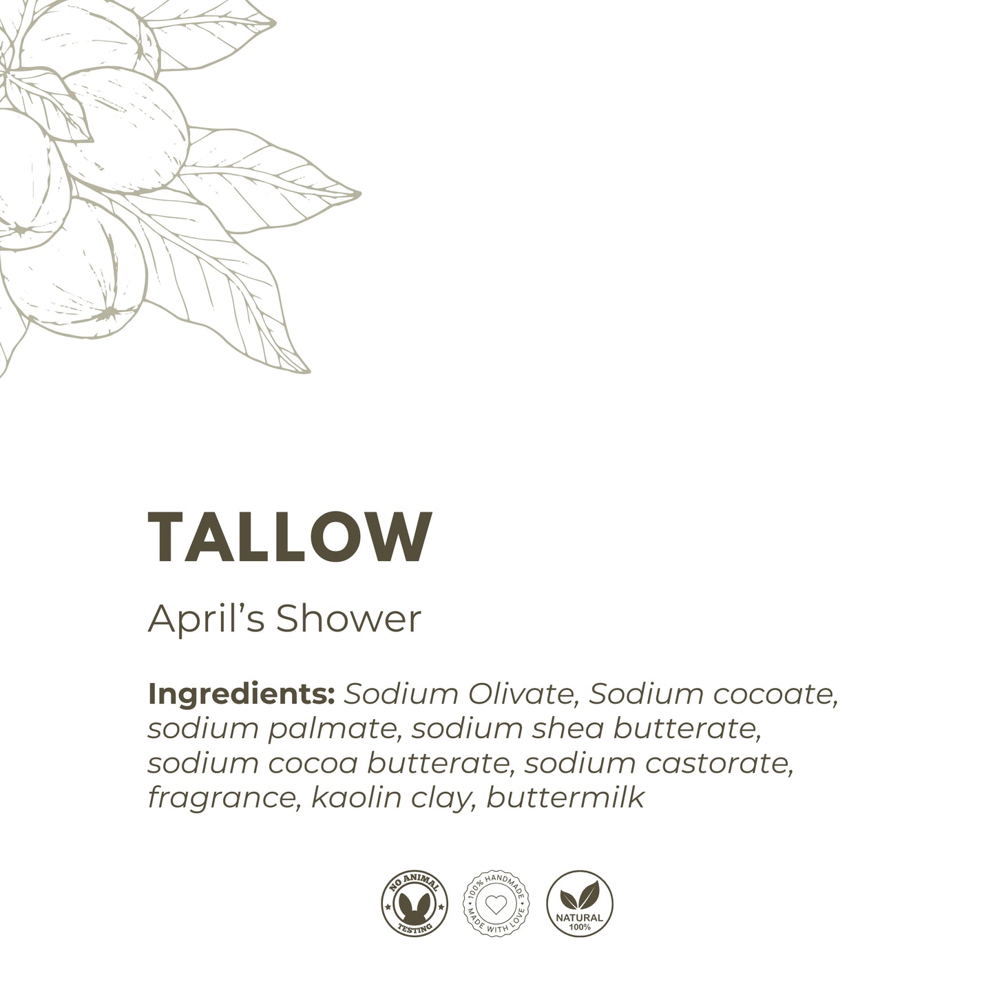 Alberta Grass Fed Tallow Soap