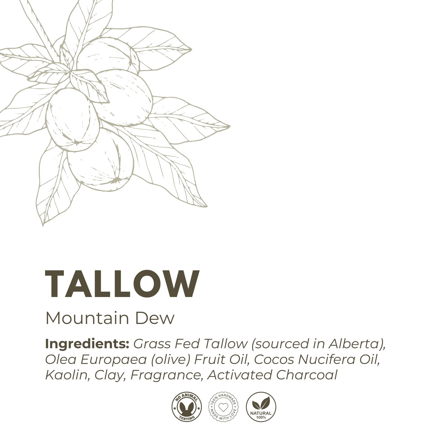 Alberta Grass Fed Tallow Soap