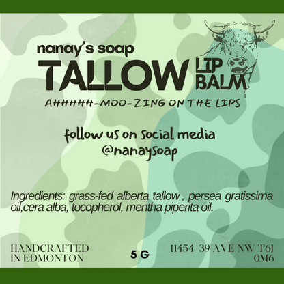 Tallow Lip Balm with Peppermint