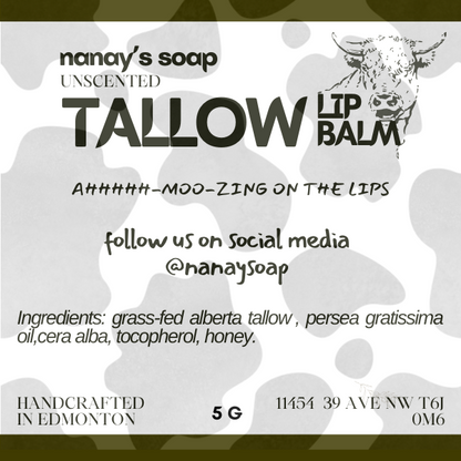 Tallow Lip Balm without Peppermint